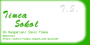 timea sokol business card